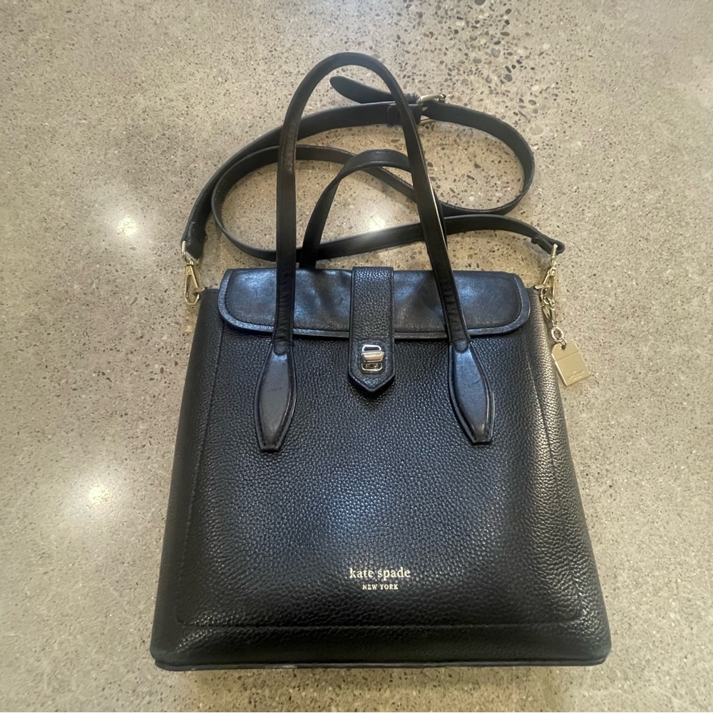 Kate Spade Black Pebbled Leather Satchel